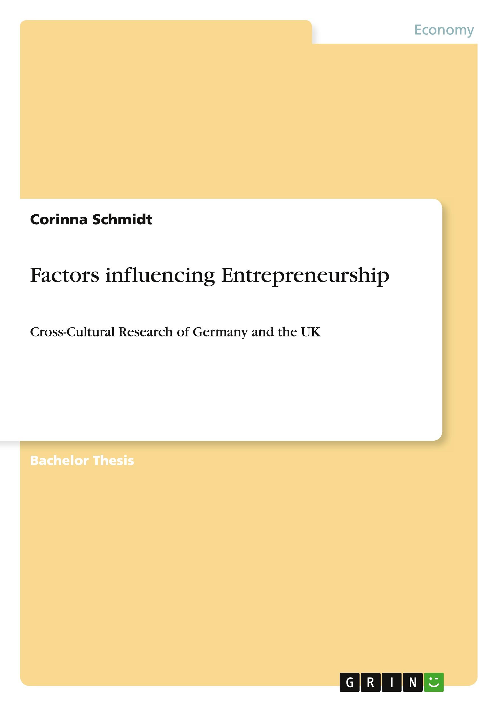Factors influencing Entrepreneurship