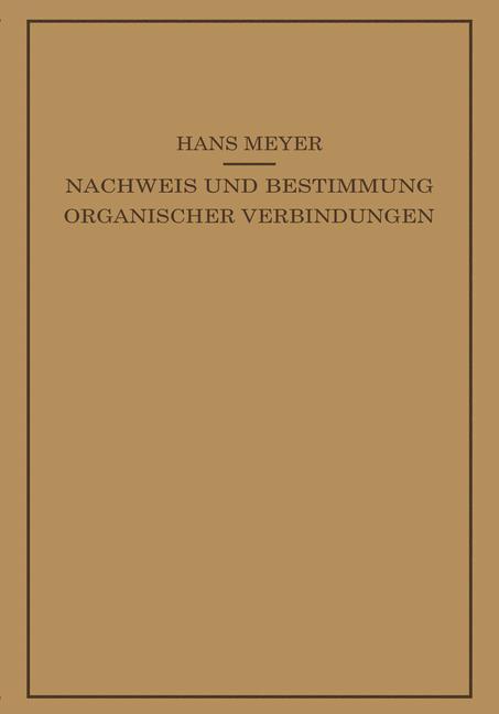 Lehrbuch der Organisch-Chemischen Methodik