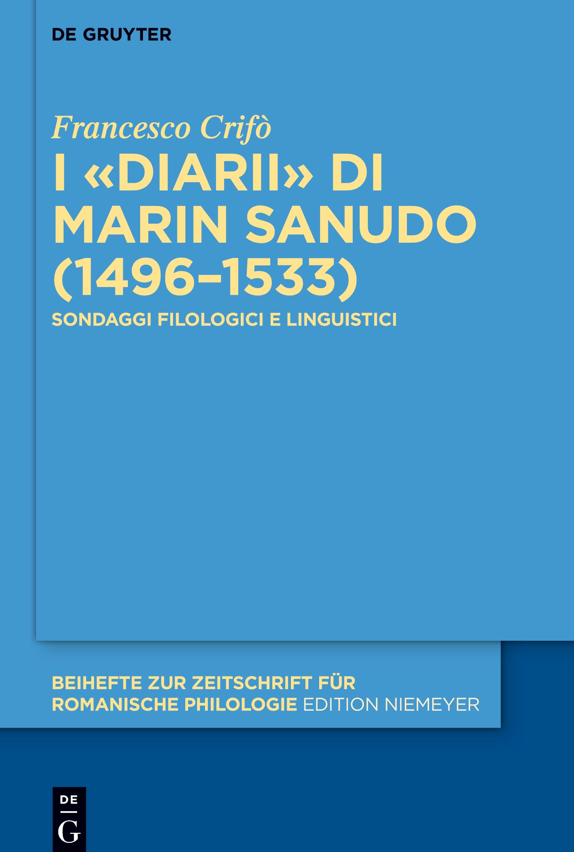 I «Diarii» di Marin Sanudo (1496¿1533)