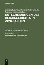 Kirchenrecht. Völkerrecht