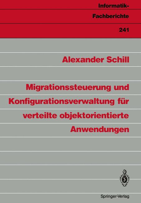 Migrationssteuerung und Konfigurationsverwaltung für verteilte objektorientierte Anwendungen