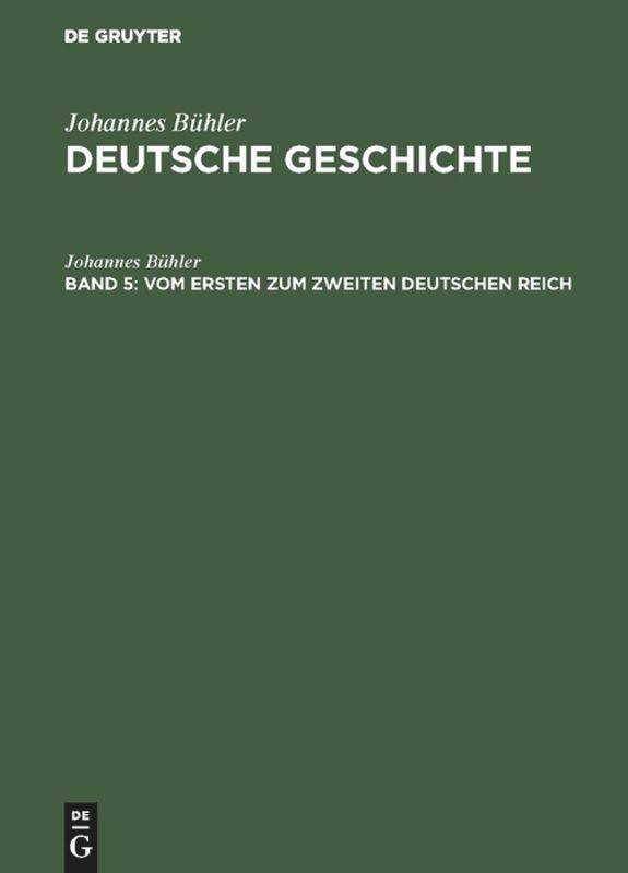 Vom ersten zum zweiten Deutschen Reich