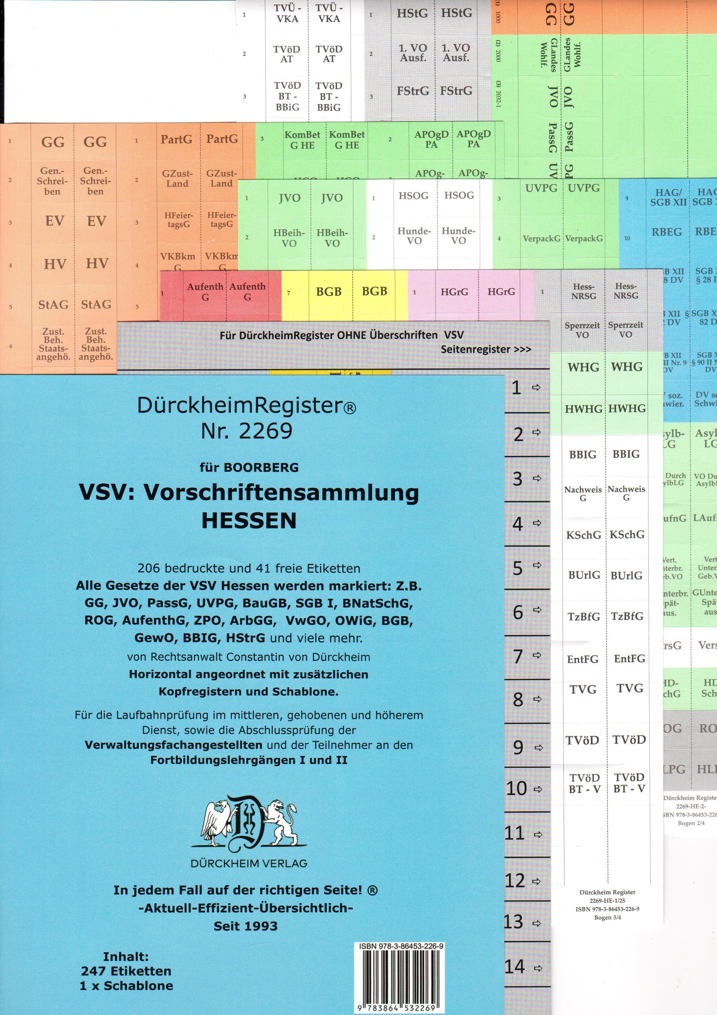 DürckheimRegister® VSV HESSEN (2019), BOORBERG Verlag