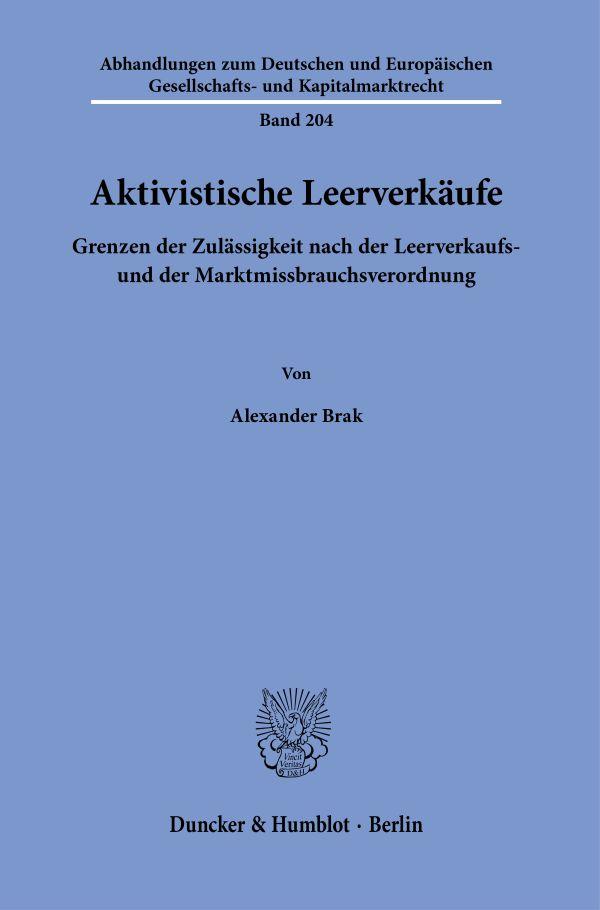 Aktivistische Leerverkäufe