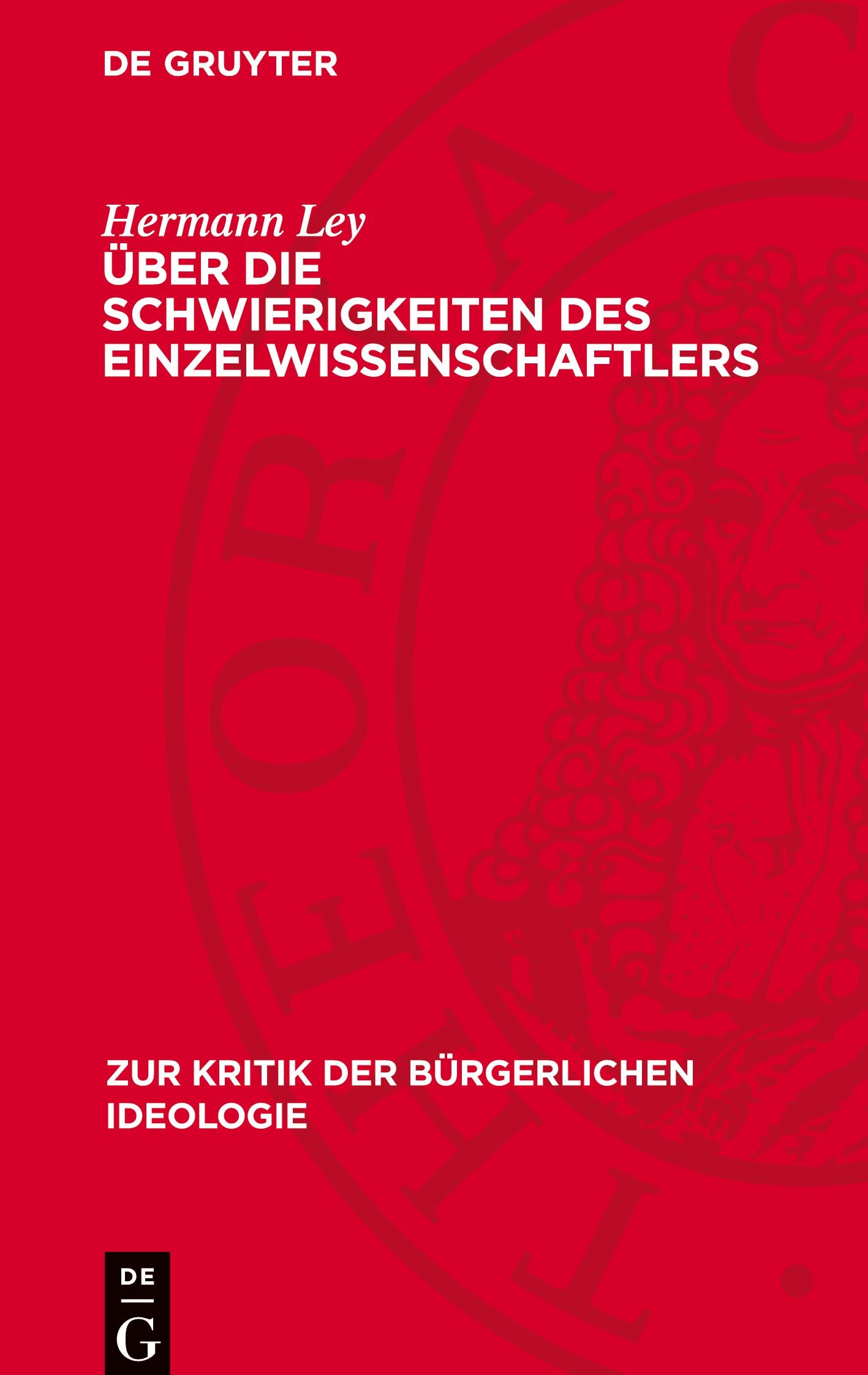 Über die Schwierigkeiten des Einzelwissenschaftlers