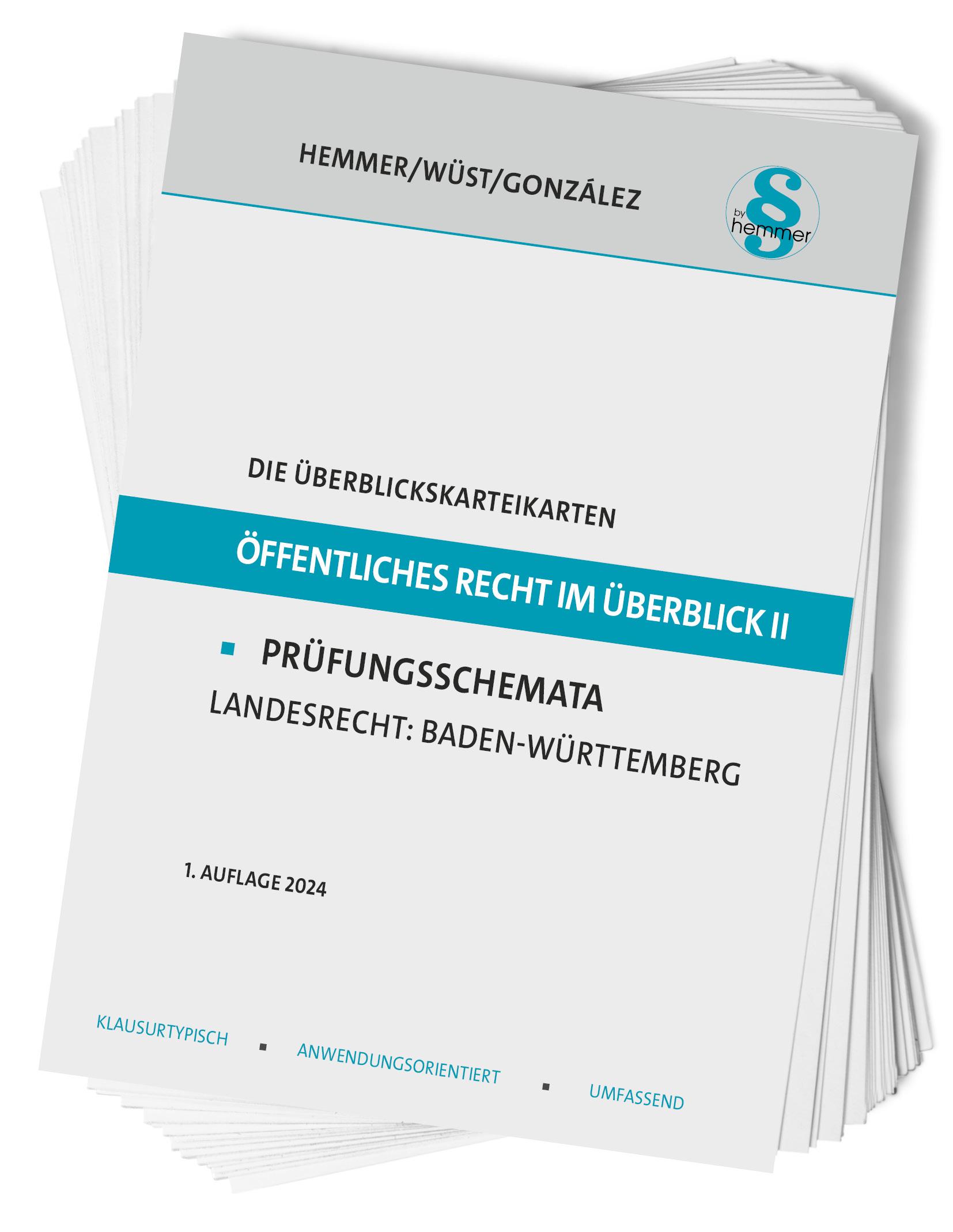 Die Überblickskarteikarten Öffentliches Recht im Überblick II