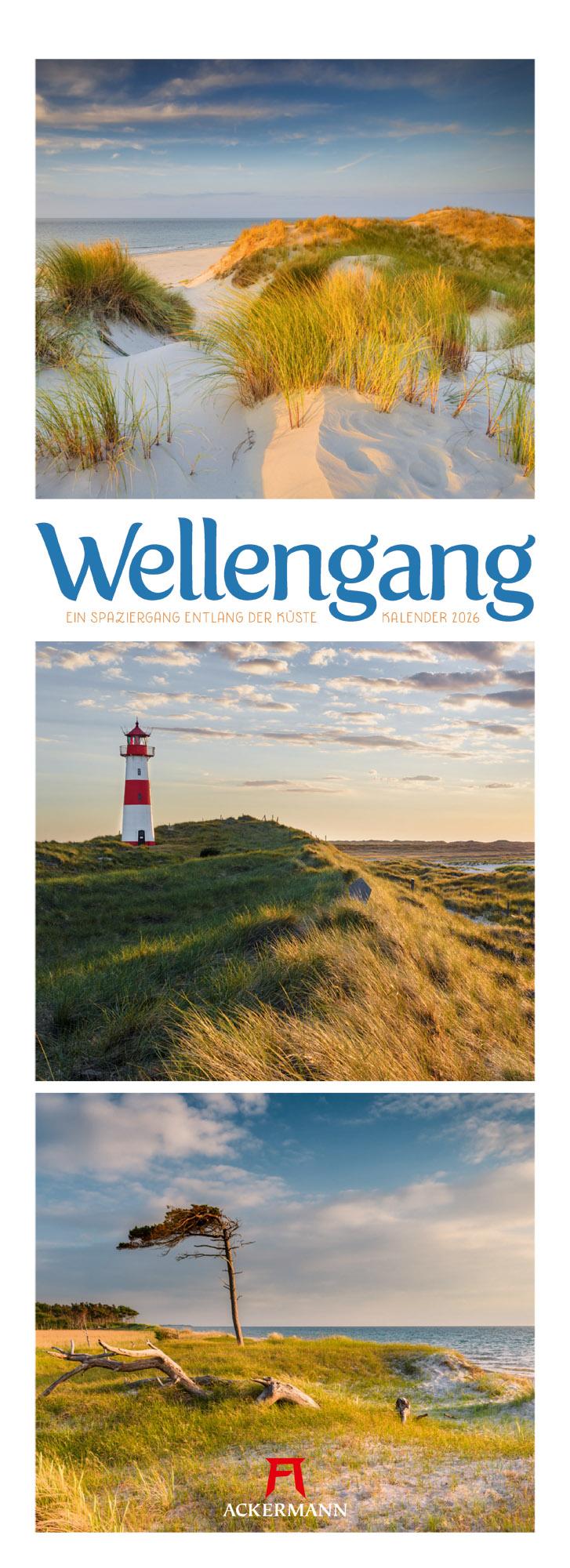 Wellengang Triplet-Kalender 2026 | Spaziergang entlang der Küste