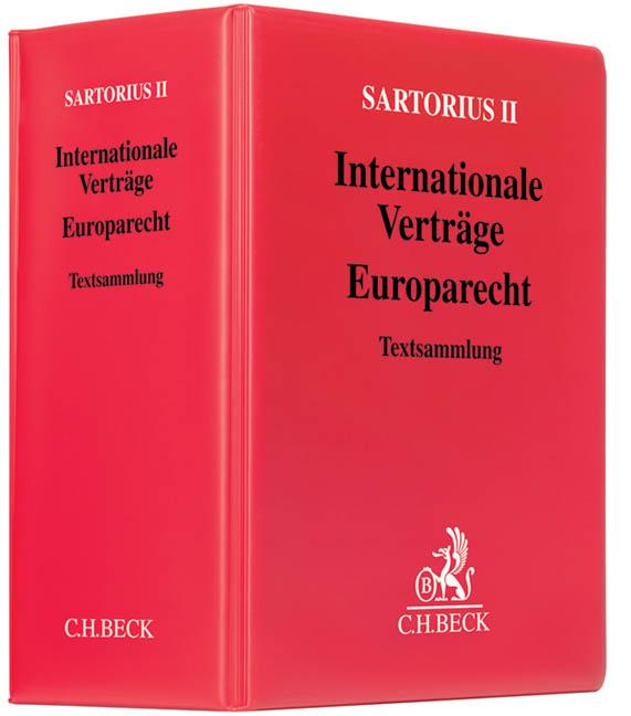 Sartorius II. Internationale Verträge - Europarecht (mit Fortsetzungsnotierung).  Inkl. 74. Ergänzungslieferung