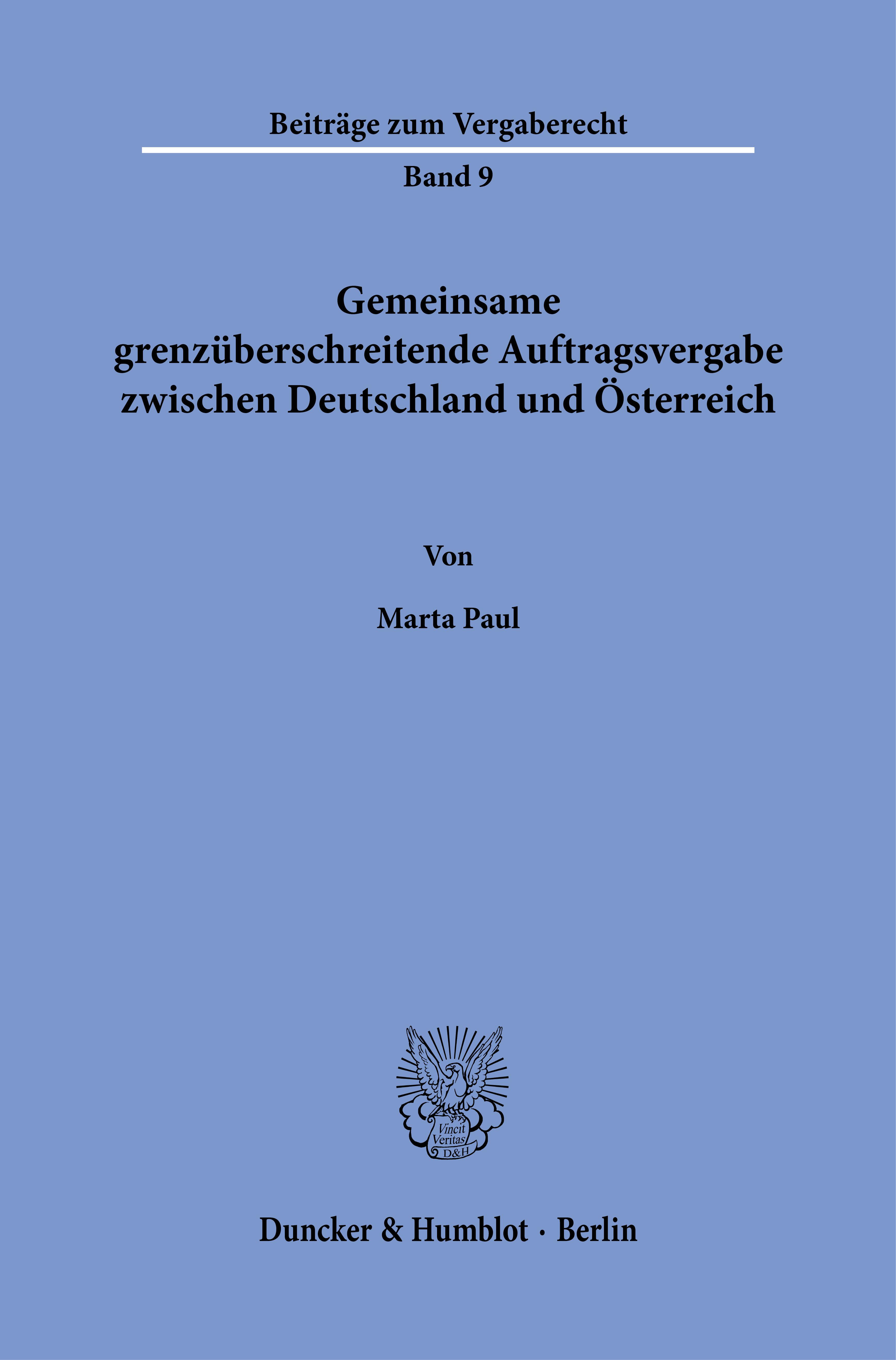 Gemeinsame grenzüberschreitende Auftragsvergabe zwischen Deutschland und Österreich