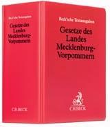 Gesetze des Landes Mecklenburg-Vorpommern (ohne Fortsetzungsnotierung). Inkl. 78. Ergänzungslieferung