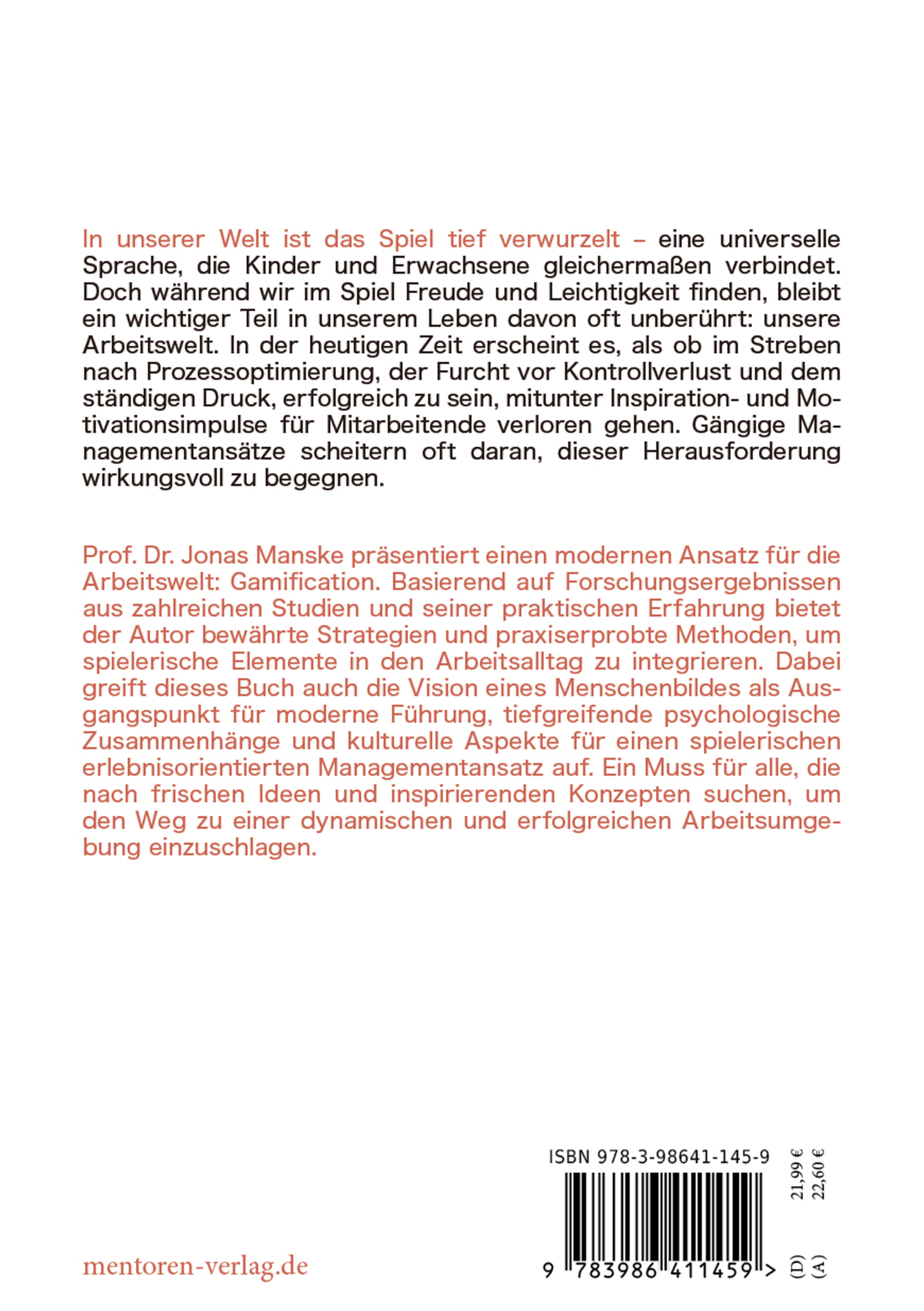 Rückseitencover Die Kunst des Spiels