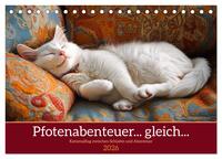 Pfotenabenteuer gleich (Tischkalender 2026 DIN A5 quer), CALVENDO Monatskalender