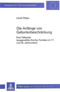 Die Anfänge von Geburtenbeschränkung