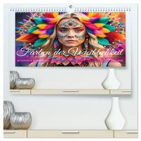 Farben der Weiblichkeit - Kunstvolle KI Portraits (hochwertiger Premium Wandkalender 2026 DIN A2 quer), Kunstdruck in Hochglanz