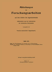 Mitteilungen über Forschungsarbeiten auf dem Gebiete des Ingenieurwesens