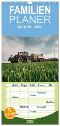 Familienplaner 2025 - Agrartechnik mit 5 Spalten (Wandkalender, 21 x 45 cm) CALVENDO