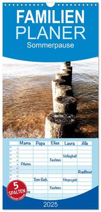 Familienplaner 2025 - Sommerpause 2025 mit 5 Spalten (Wandkalender, 21 x 45 cm) CALVENDO