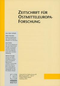 Zeitschrift für Ostforschung. Länder und Völker im östlichen Mitteleuropa