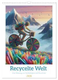 Recycelte Welt - Eine Hommage an Nachhaltigkeit und Kreativität (Wandkalender 2026 DIN A3 hoch), CALVENDO Monatskalender