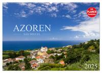Azoren - São Miguel (Wandkalender 2025 DIN A2 quer), CALVENDO Monatskalender