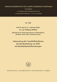 Untersuchung der Verschleißreaktionen bei der Bearbeitung von Stahl mit Schnellarbeitsstahlwerkzeugen