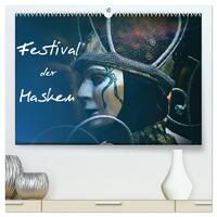 Festival der Masken (hochwertiger Premium Wandkalender 2025 DIN A2 quer), Kunstdruck in Hochglanz