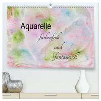 Aquarelle – farbenfroh und fantasievoll (hochwertiger Premium Wandkalender 2025 DIN A2 quer), Kunstdruck in Hochglanz