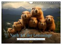 Nach Art der Lemminge (Wandkalender 2025 DIN A4 quer), CALVENDO Monatskalender