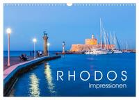 RHODOS Impressionen (Wandkalender 2025 DIN A3 quer), CALVENDO Monatskalender