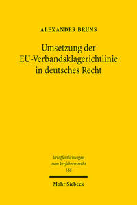 Umsetzung der EU-Verbandsklagerichtlinie in deutsches Recht