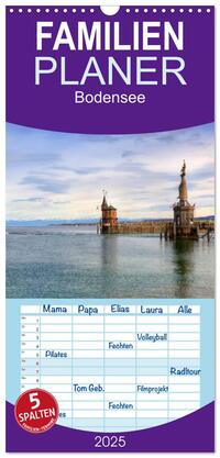 Familienplaner 2025 - Bodensee mit 5 Spalten (Wandkalender, 21 x 45 cm) CALVENDO