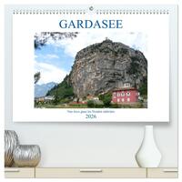 GARDASEE Von Arco ganz im Norden südwärts (hochwertiger Premium Wandkalender 2026 DIN A2 quer), Kunstdruck in Hochglanz