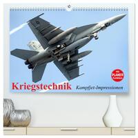Kriegstechnik. Kampfjet-Impressionen (hochwertiger Premium Wandkalender 2026 DIN A2 quer), Kunstdruck in Hochglanz