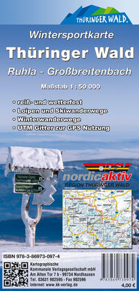 Wintersportkarte Thüringer Wald