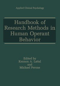 Handbook of Research Methods in Human Operant Behavior