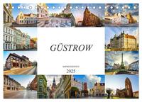 Güstrow Impressionen (Tischkalender 2025 DIN A5 quer), CALVENDO Monatskalender