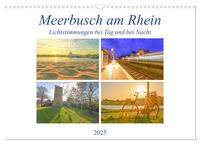 Meerbusch am Rhein - Lichtstimmungen bei Tag und bei Nacht (Wandkalender 2025 DIN A3 quer), CALVENDO Monatskalender