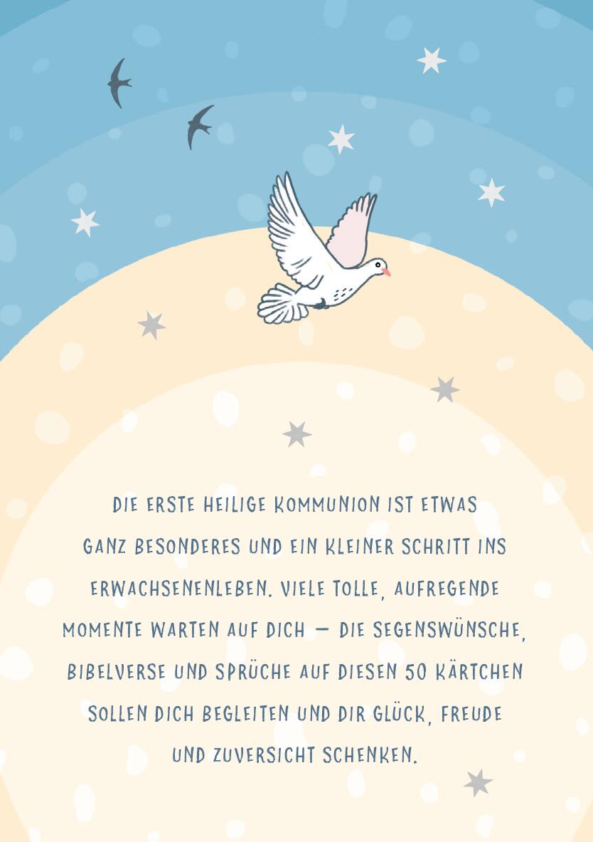 Rückseitencover Segenswünsche zur Erstkommunion