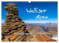 Walliser Alpen – Europas »kleiner« Himalaya (Wandkalender 2026 DIN A3 quer), CALVENDO Monatskalender