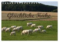 Glückliche Kühe (Tischkalender 2025 DIN A5 quer), CALVENDO Monatskalender