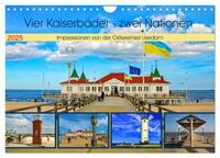 Vier Kaiserbäder – zwei Nationen – Impressionen von der Ostseeinsel Usedom (Wandkalender 2025 DIN A4 quer), CALVENDO Monatskalender