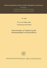 Vorderes Coverbild Untersuchungen zur Verbesserung der Hitzebeständigkeit von Polyamidfasern