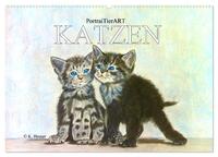 KATZEN PortraiTierART (Wandkalender 2026 DIN A2 quer), CALVENDO Monatskalender