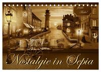 Nostalgie in Sepia (Tischkalender 2026 DIN A5 quer), CALVENDO Monatskalender