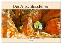 Der Altschlossfelsen - Größte Felsformation der Pfalz im herbstlichen Farbspiel (Wandkalender 2026 DIN A3 quer), CALVENDO Monatskalender