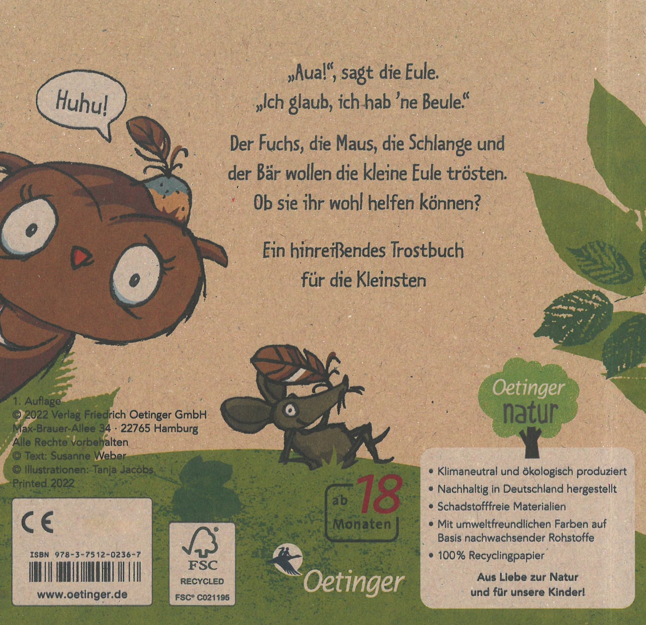 Rückseitencover Die Eule mit der Beule
