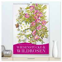 Wiesenstücke & Wildrosen (hochwertiger Premium Wandkalender 2025 DIN A2 hoch), Kunstdruck in Hochglanz