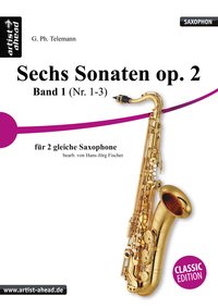 Sechs Sonaten - Band 1 - für zwei gleiche Saxophone von Georg Philipp Telemann. Spielbuch. Musiknoten.