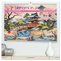 Hanami in Japan (hochwertiger Premium Wandkalender 2025 DIN A2 quer), Kunstdruck in Hochglanz