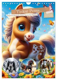 Tinker Ponys - Magische Momente, Gypsy Vanner für Mädchen (Wandkalender 2026 DIN A4 hoch), CALVENDO Monatskalender
